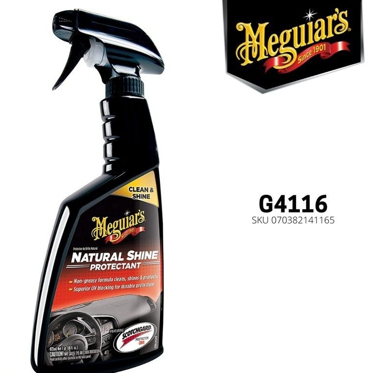 Meguiars Natural Shine Protectant 473ml, Pengilap Dasboard Trim Mobil - Carwash Studio Garage