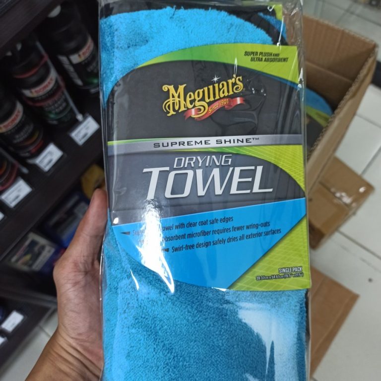 Meguiars – Meguiar’s X210100 Supreme Shine Drying Towel, Lap Pengering - Carwash Studio Garage