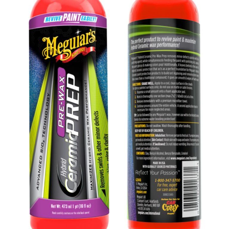 Meguiars Hybrid Ceramic Pre Wax Prep 473ml, 2in1 Polish + Semi Coating - Carwash Studio Garage