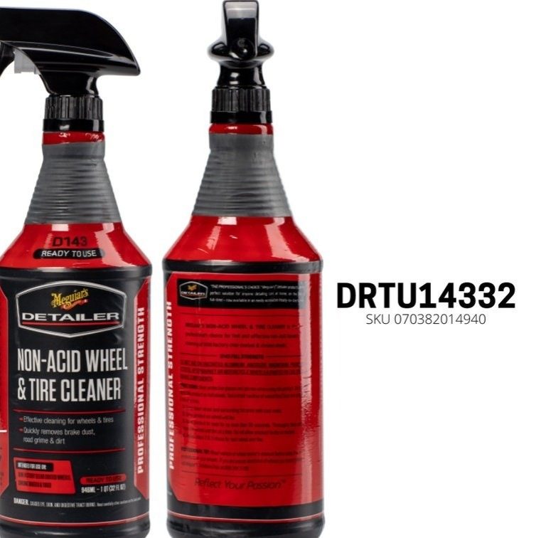 Meguiars Non-Acid Wheel & Tire Cleaner D143 Ready to Use 946ml ORI - Carwash Studio Garage