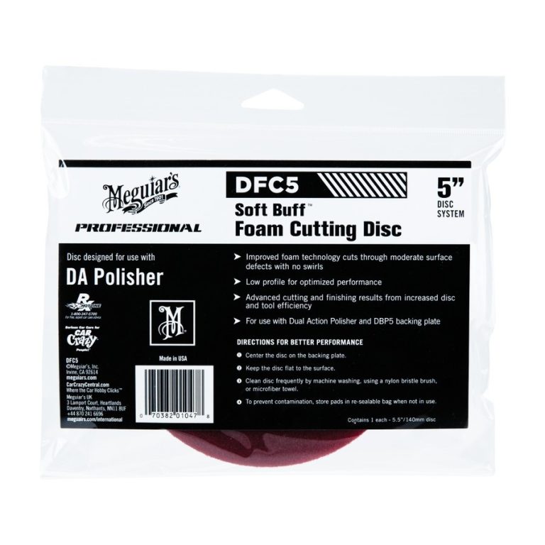 Meguiars DFC5 Soft Buff DA Foam CUTTING Disc 5″ , Pad Poles 5 inch - Carwash Studio Garage