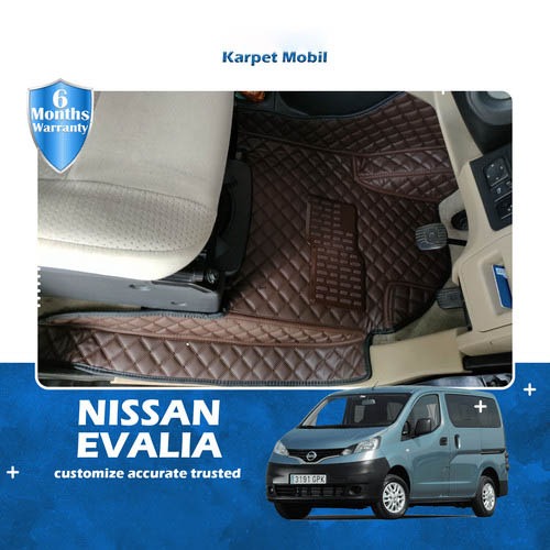Karpet Mobil Nissan Evalia Tahun 2012-2016 Fullset Bagasi - Carwash Studio Garage