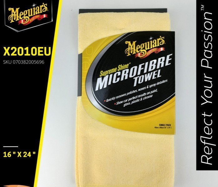 Meguiars X2010 EU Supreme Shine Microfibre Towel, Lap Microfiber Mobil - Carwash Studio Garage