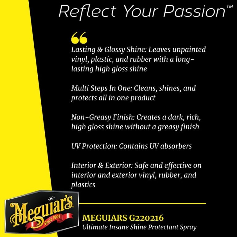 Meguiars Ultimate Insane Shine Protectant Spray 473ml New Product 2022 - Carwash Studio Garage